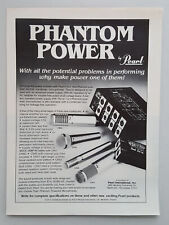 1982 Pearl Phantom Power Electret Condenser Microphones Vtg Magazine Print Ad picture