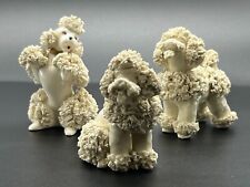 Trio Of Spaghetti Porcelain Poodle Figurine picture