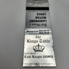 Vintage Matchbook The King's Table Lost Knight Lounge Bill Oliver's Houghton Lak picture