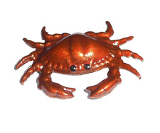 Adorable Large Red Crab Metal Shank Button 1-1/8