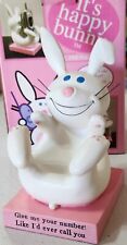 Vintage Jim Benton It's Happy Bunny Desktop Resin Cell Phone Holder Stand picture