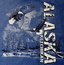 Vintage Ketchikan Alaska T Shirt Eagle In The Clouds RARE Size XL TG EG picture