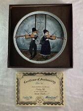 P. Buckley Moss FIDDLERS TWO Plate Children Series American Silhouettes MIB COA picture