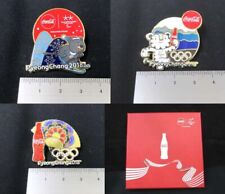 PyeongChang Olympics 2018 COCA COLA Pin Badge 3 Set Lot Bulk Sale Novelty Rare picture