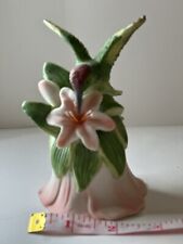 LOVELY~HUMMING BIRD BELL FIGURINE/PINK BLOSSOM ~QUALITY Mothers Day Gift Idea picture