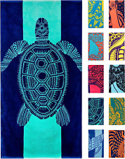 Turtle Beach Towel – Tropical Blue Colors with a Unique Design, Extra Large, XL  picture