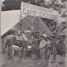 1906 23rd US Infantry Camp Roosevelt Exchang Military Army Mt Gretna Postcard picture