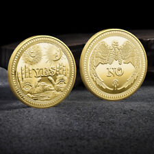 1Pc Antique decision Yes/No Gold Plated New Commemorative Challenge Coins Gift picture
