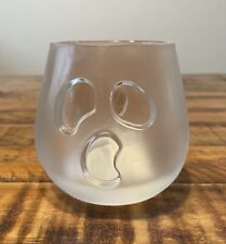Halloween Ghost Face Tea Light/Votive Candle Holder. Galerie Frosted Glass. NEW picture