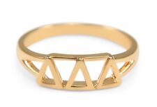 Delta Delta Delta sunshine gold ring with cut-out letters, NEW*** picture