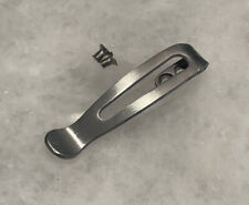 Satin Stubby Titanium Deep Pocket Clip For Knafs Co. Lander Knife Folder picture