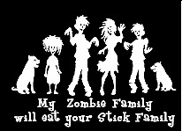 My zombie family will eat your stick family funny vinyl decal car 029 picture
