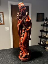 Vintage Quan Yin Goddess of Mercy and Compassion Resin Statue Circa 1950’s picture
