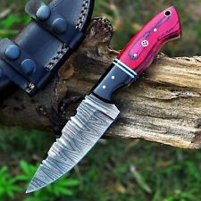 AA Knives Handmade Damascus Hunting knife with buffalo Horn & Pakka Wood Handle picture