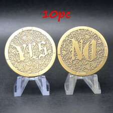 10pc Luck Bless Decision YES NO Flip Challenge Coin US Copper plating picture