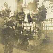 1903 Original Sepia Photograph Charro Flirting With Mexican Lady Mexico City AC7 picture