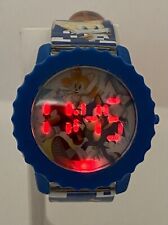 ACCUTIME WATCH SONIC THE HEDGEHOG New Battery Awesome Light Show Time/Date picture