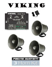 Viking Intercom Paging System with Amplifier and 3 Powered Speaker PA picture