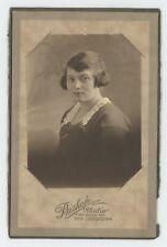 Antique Circa 1930s Mounted Photo Beautiful Woman Bishop Studio New London, CT picture
