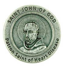 Patron Saint of Heart Disease St John of God Pocket Token with Prayer Back picture