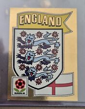 Sticker #113 ENGLAND ANGLAND Badge Europe 80 Panini Unused Mint condition picture
