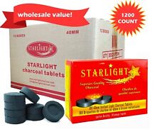 STARLIGHT 40mm Premium Hookah Charcoal Round Incense *Wholesale Value* 1200ct  picture