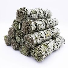 10X Californian White Organic Sage Smudge Stick 4''+ Energy Bad Vibes Cleaning picture