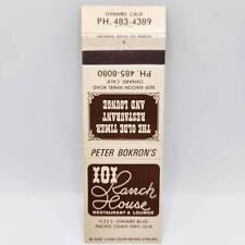 Vintage Matchbook Peter Bokron's 101 Ranch House The Olde Timer Restaurant and L picture