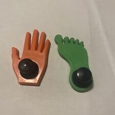 Hand & Foot Magnetic Decorative Memo Holders From Kmart Vintage set of 2 picture