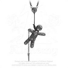 Alchemy Gothic Witch Power Voodoo Doll on Noose Pendant English Pewter Necklace picture