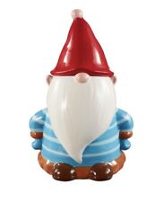 Holiday Time Earthenware Cookie Jar, Penguin/Gnome NEW picture