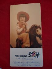 1981 Christmas Card With Boy Dressed As Cowboy picture