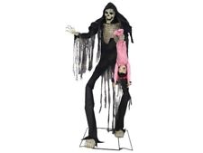 7 Ft Towering Boogeyman Animated Prop Haunted House Halloween Skeleton Child New picture