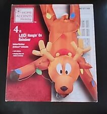 Gemmy 4' Airblown LED Hangin' On Reindeer Inflatable picture