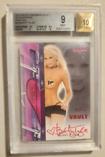 2011 Bench Warmer Vault Pink Foil Autograph BUFFY TYLER #3/25 BGS Card 9 Auto 10 picture