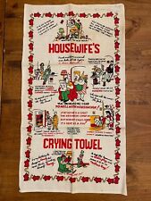 1959 Housewife's Crying Towel Kitchen mid-century gag gift dated inscribed nice picture