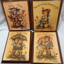 VTG Wall Hangings Prints on Wood Plaques Pictures 9 x 7