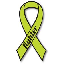 Lime Lymphoma Cancer Fighter Ribbon Car Magnet Decal Heavy Duty 3.5