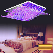 K9 Crystal Ceiling Light 4-Color LED Chandelier Remote Control Home Lamp Fixture picture