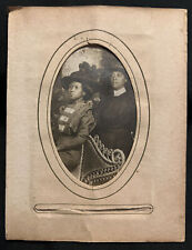 Antique c1900 Photo 2 Lovely African American Women in Fancy Hats Wicker Chair picture