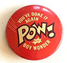 ORIGINAL 1966 Red BATMAN Robin Boy Wonder PINBACK BUTTON 7/8