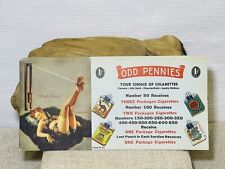 1940's Gil Elvgren Pin-Up Trade Simulator Art Cigarette Punch Board Odd Pennies picture