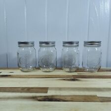 Lot of 4 Vintage Anchor Hocking Golden Harvest Mason 975 Pint Glass Canning Jars picture