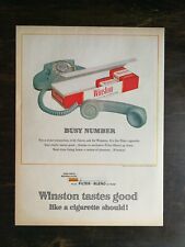 Vintage 1963 Winston Cigarettes with Vintage Telephone Full Page Original Ad 823 picture