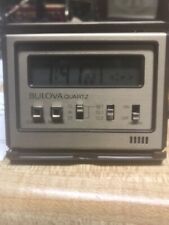 Vintage Bulova Quartz LCD Digital Travel Alarm Clock New Batteries picture