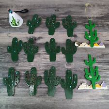 Vintage Southwestern Themed Cactus Christmas Tree Ornaments Mixed Lot Of 14 Rare picture