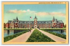 c1940's Senior High School New Rochelle New York NY Vintage Postcard picture