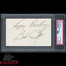 Bob Ross signed 3x5 Cut PSA DNA Slabbed Inscribed Auto Famous Artist C2578 picture
