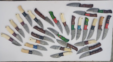 30 PCS LOT HAND FORGED DAMASCUS BLADE HANDMADE SKINNER KNIVES HUNTING KNIFE picture