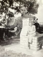 V9 Photograph 1941 Double Exposure Women Picnic Ladies Odd Weird Abstract picture